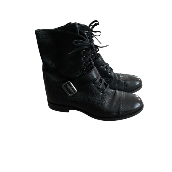 Prada Leather Combat Boots Size 37/6 - Picture 4 of 6